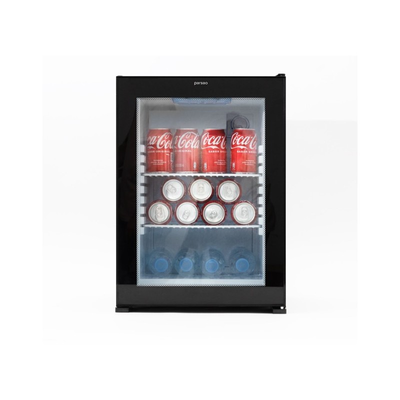 Minibar WINTER 30L GLASS Negro puerta de...