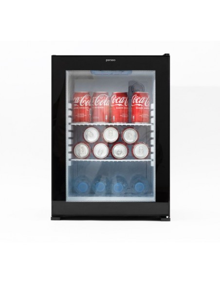 Minibar WINTER 30L GLASS Negro puerta de cristal. Clase F