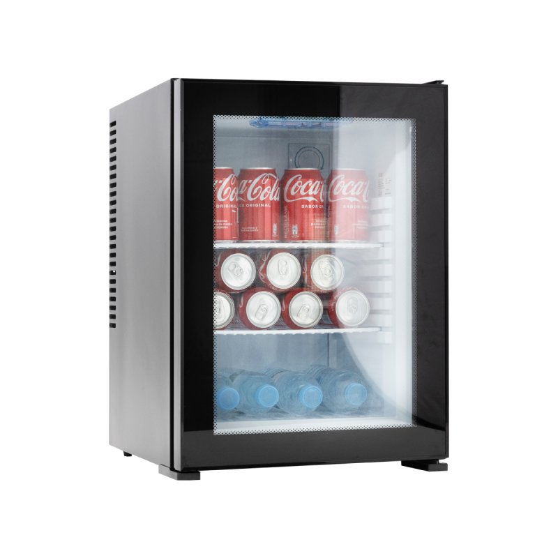 Minibar WINTER 30L GLASS Negro puerta de...
