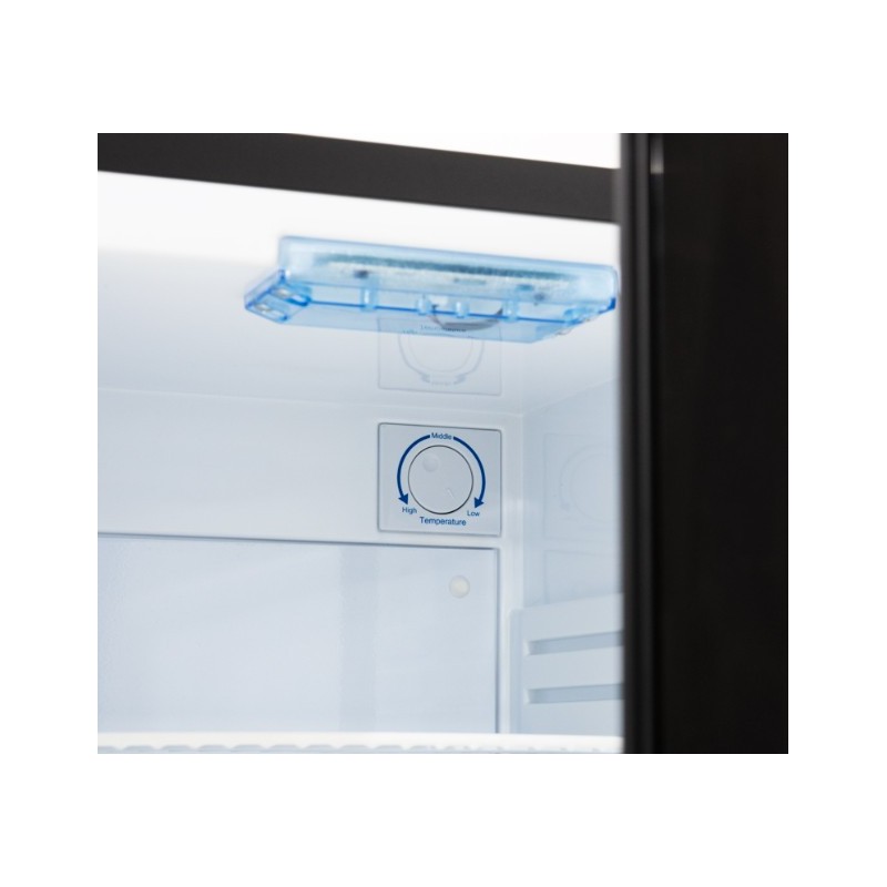 Minibar WINTER 30L GLASS Negro puerta de...