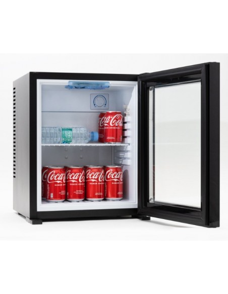 Minibar WINTER 30L GLASS Negro puerta de cristal. Clase F