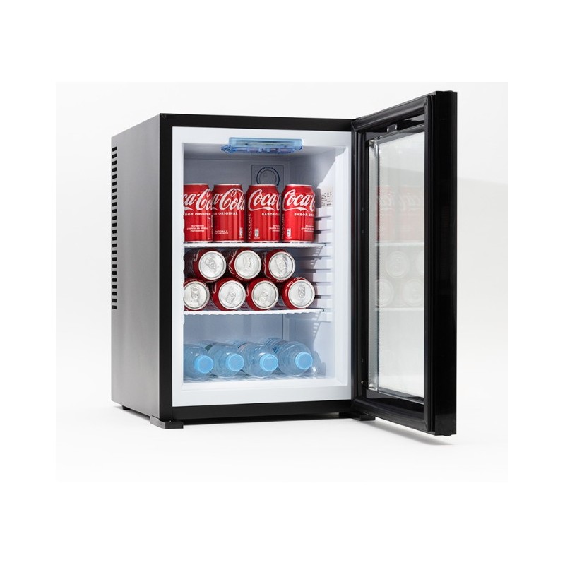 Minibar WINTER 30L GLASS Negro puerta de...