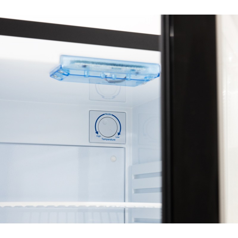 Minibar WINTER 30L GLASS Negro puerta de...