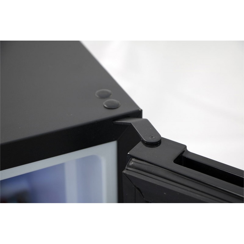 Minibar WINTER 30L GLASS Negro puerta de...